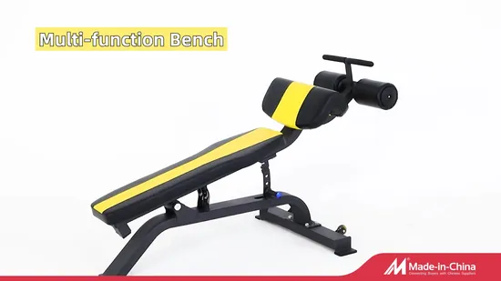 Panca per esercizi in palestra, addominali, sit-up, regolabile, piana, per pesi