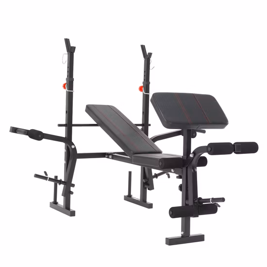 Panca regolabile per palestra domestica con pesi e estensione per le gambe
